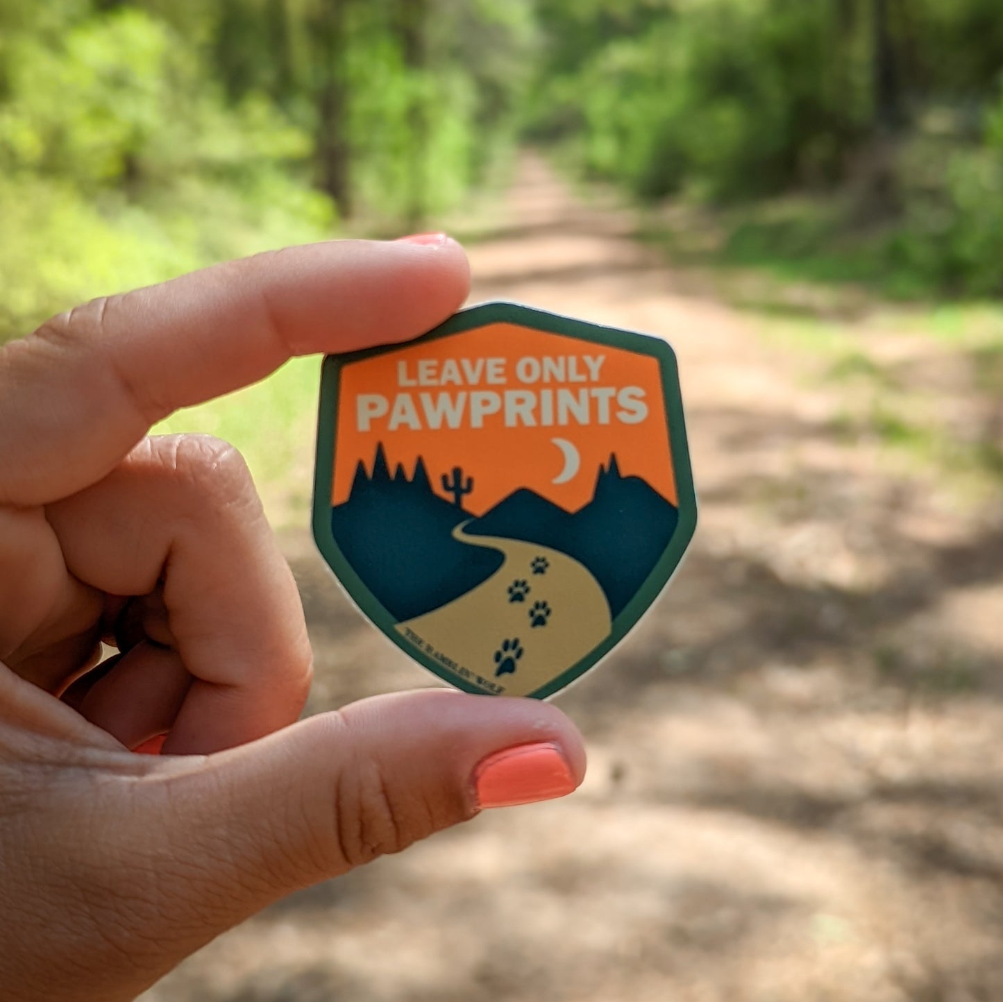 Leave Only Pawprints Sticker