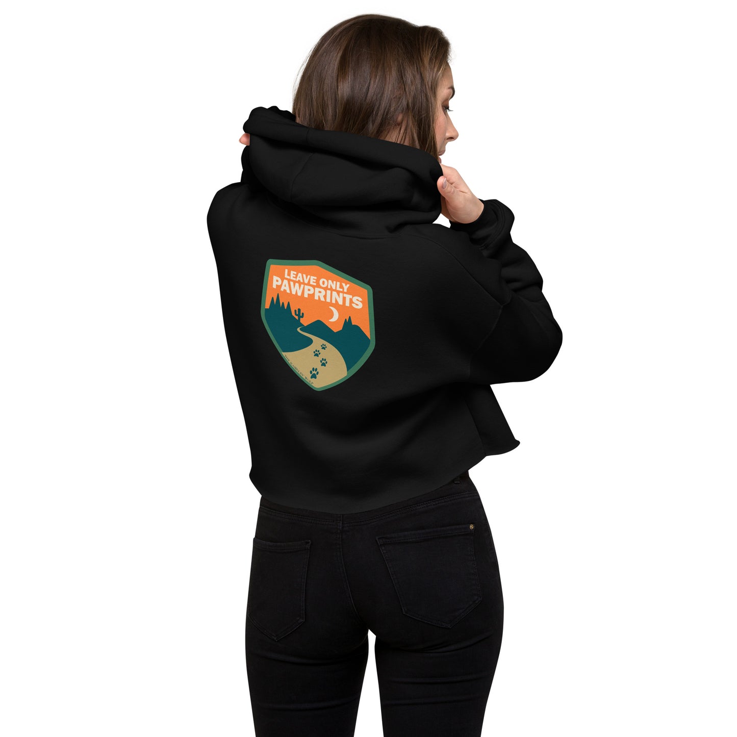 Leave Only Pawprints Crop Hoodie