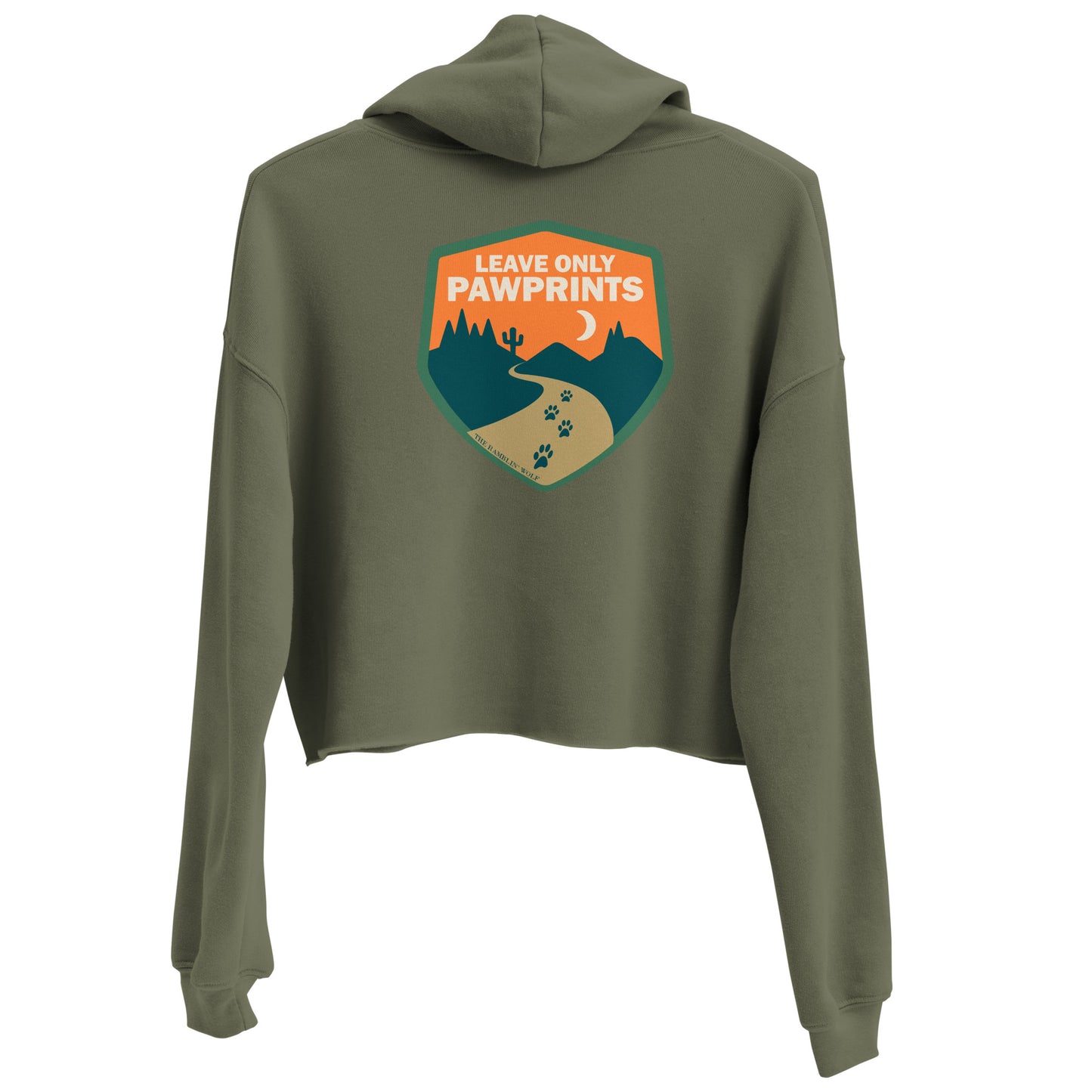 Leave Only Pawprints Crop Hoodie