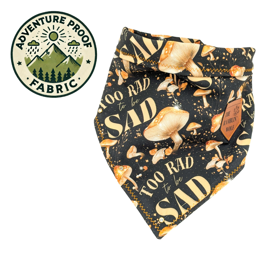 TOO RAD TO BE SAD Adventure-Proof Bandana