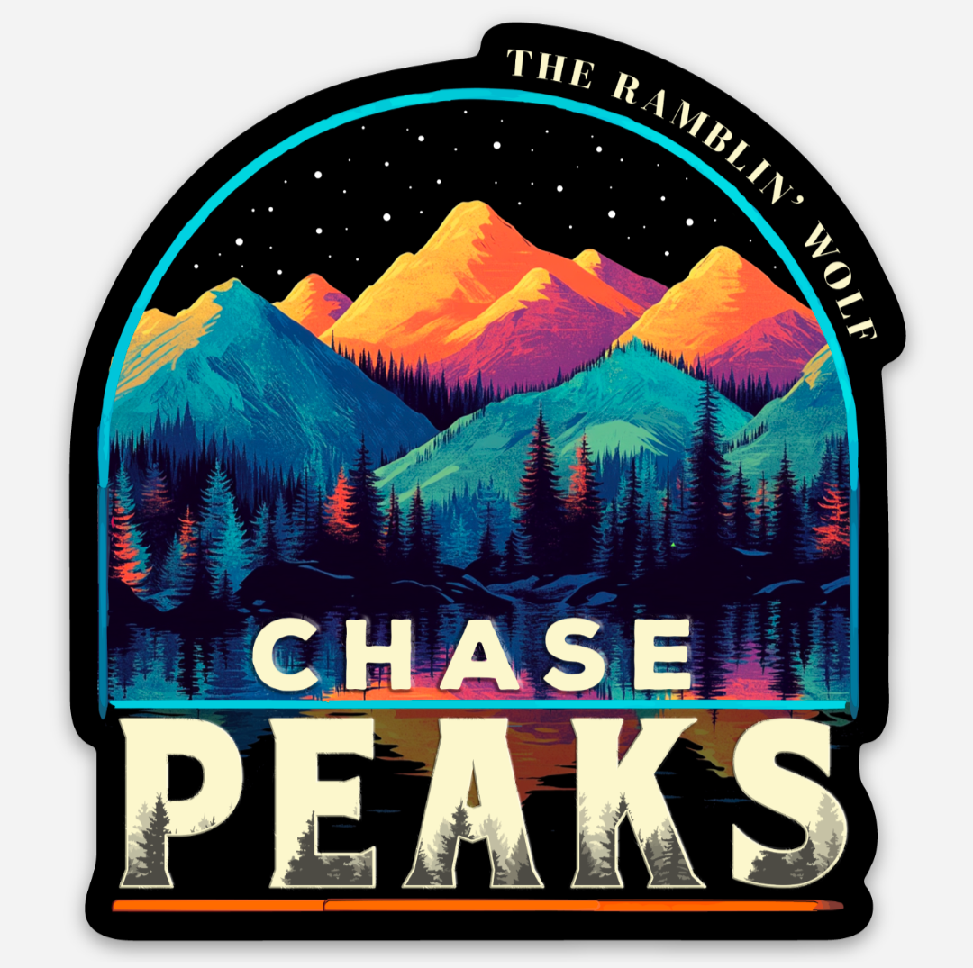 Chase Peaks Sticker