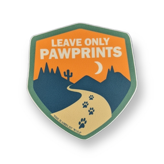 Leave Only Pawprints Sticker