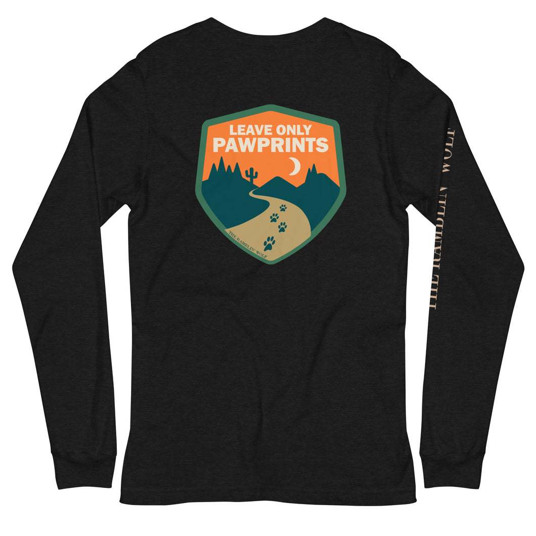 Leave Only Pawprints Long Sleeve Tee